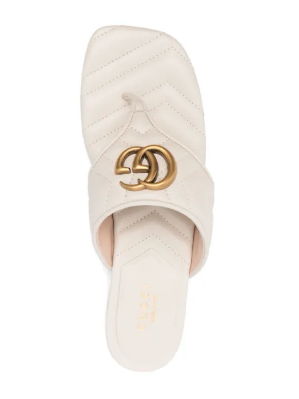 Gucci Cream Marmont thong sandals